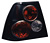 VW Jetta 99-03 Euro Taillights Black Housing (TYC)